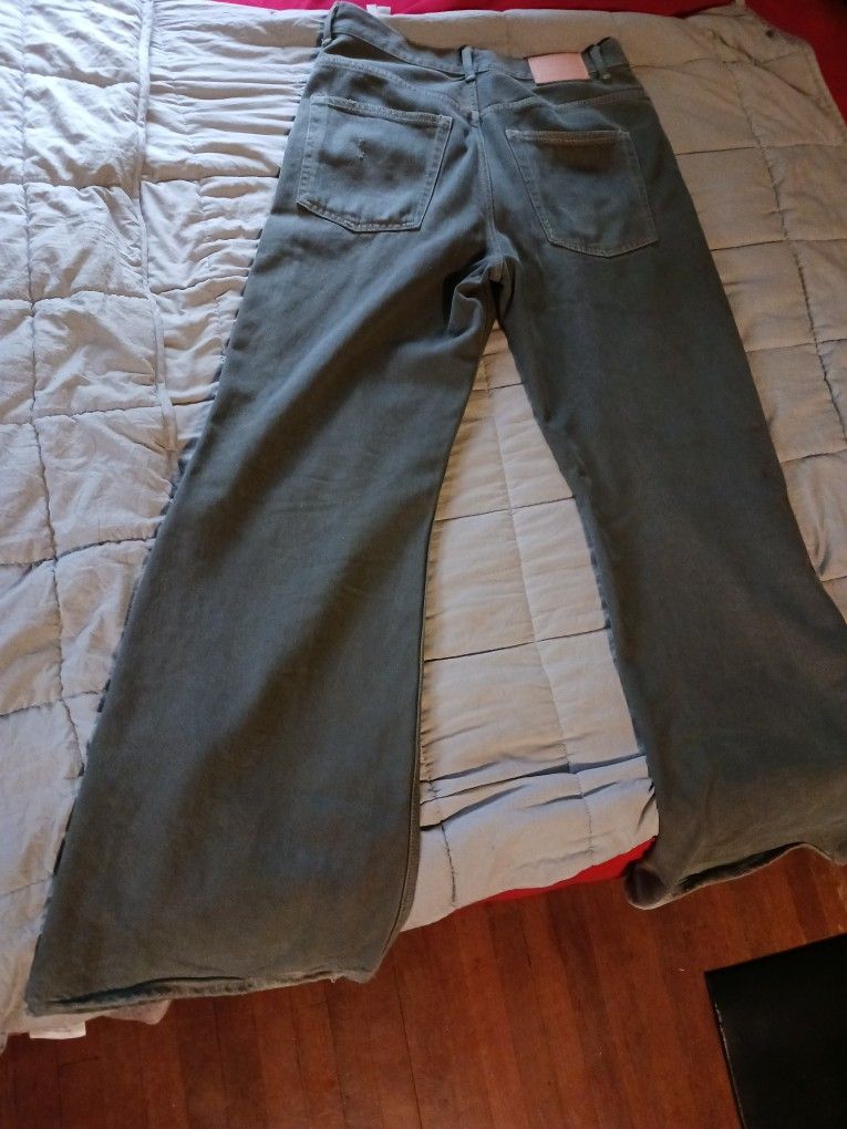 Acne Studios Distressed Wide-leg Denim