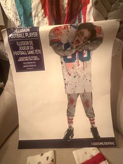 Headless Illusion football player kids costume size medium