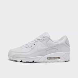 Nike Air Max 90 Leather 'Triple White' Size 12 – Brand New