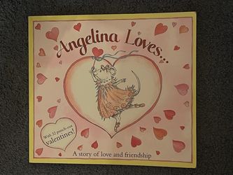 Angelina Loves Book With 32 Punch Out Valentines