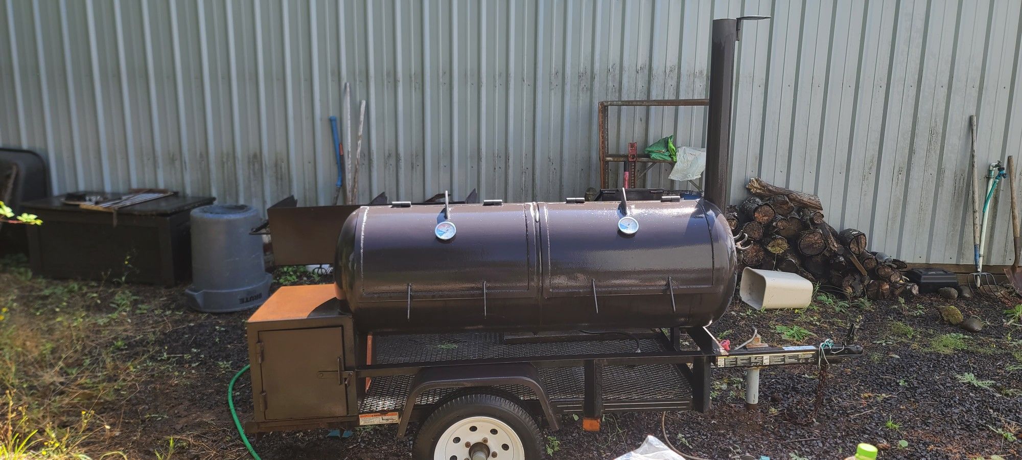 BBQ Smoker On Trailer (Large with grill, Deep Fryer, Ect)