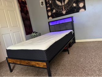Twin size bed frame with mattress - Moderate Use