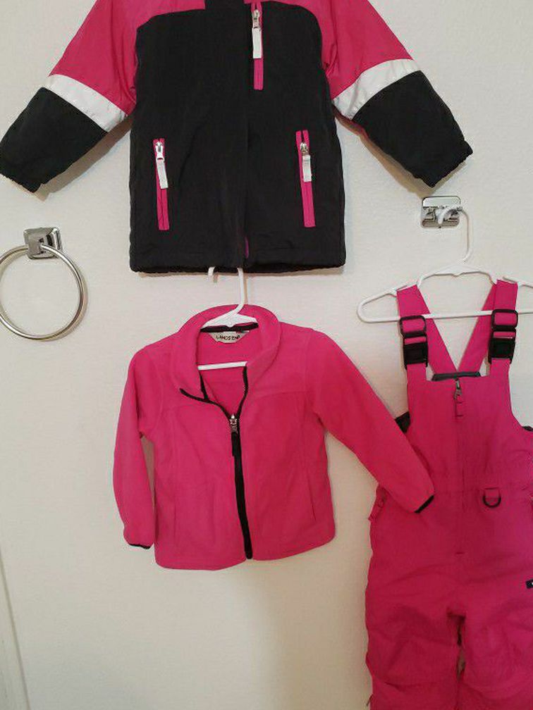 2T Girls LANDS END Snow Gear Used Once