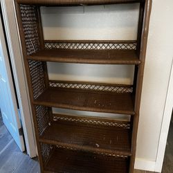 Wicker Bookcase/ Shelves 