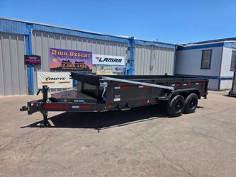 2026 MaxxD DJX 7x16 dump trailer 8k axles 17k GVWR crank tarp wireless remote