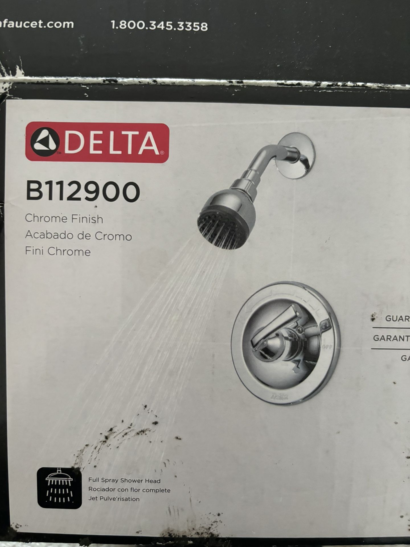 Delta B112900C Foundations Single-Handle 1-Spray Shower Faucet in Chrome (Valve Included)