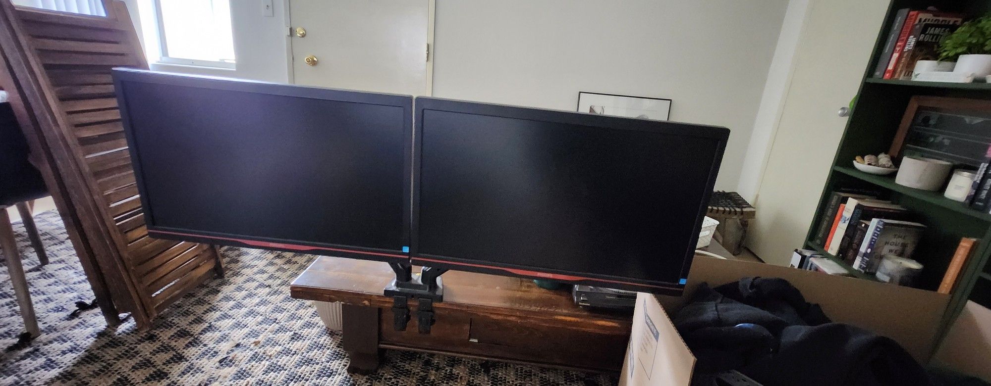 Dual 17 Inch 120hz Monitors With Monitor Arm