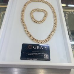 925 Sterling Silver With Mossiniate Diamond Hand Made Chain