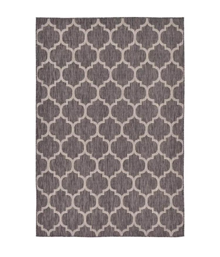 Outdoor Trellis Black 6' 0 x 9' 0 Area Rug