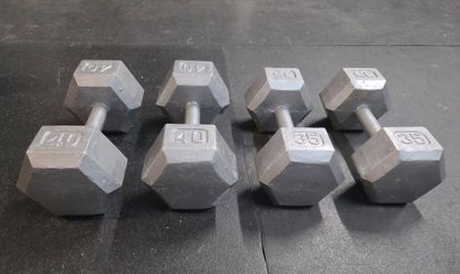 Weight Iron Hex Dumbbells * #150 pounds