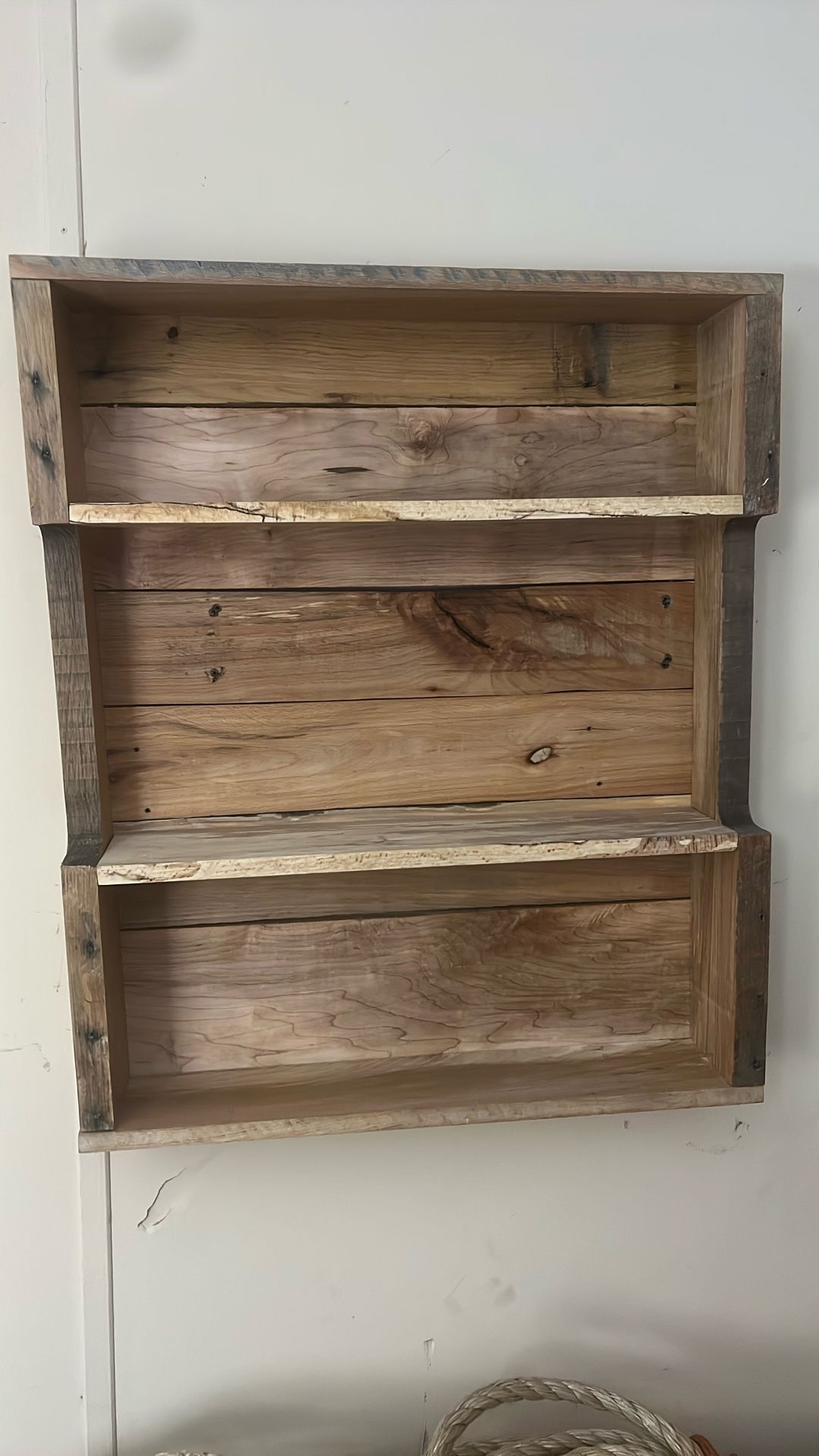 Handmade Exotic Hardwood Spice Shelf— Heavy, Solid Wood