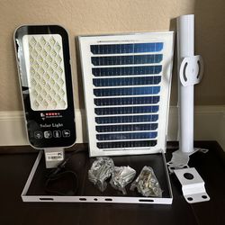 Solar Street Lights Dusk To Dawn 600W With Brackets And Remote Control