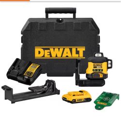 BRAND NEW IN CASE Shop DEWALT 20-V Lithium-Ion 3-Plane Beam 360° 130 ft. Laser Level Kit with 2.0Ah Battery, Charger, and Case