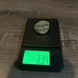 gold nugget/last supper ring 