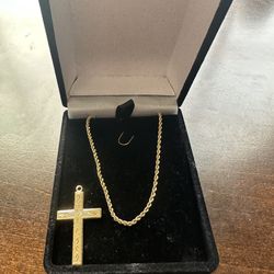 Gold Chain and Cross