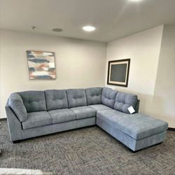 Marleton Denim 2-Piece Sectional with Chaise