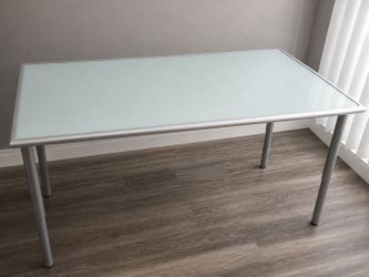 Modern glass top table