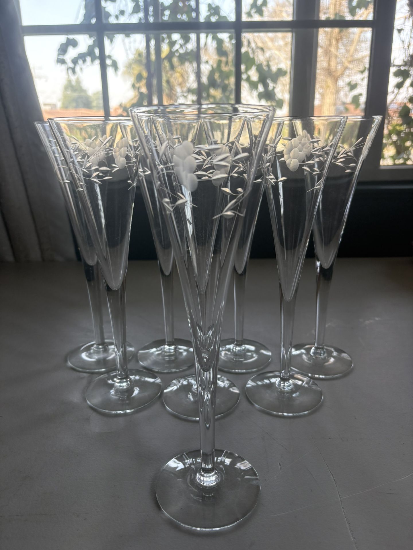 Vintage Princess House Champagne Glasses Of 8