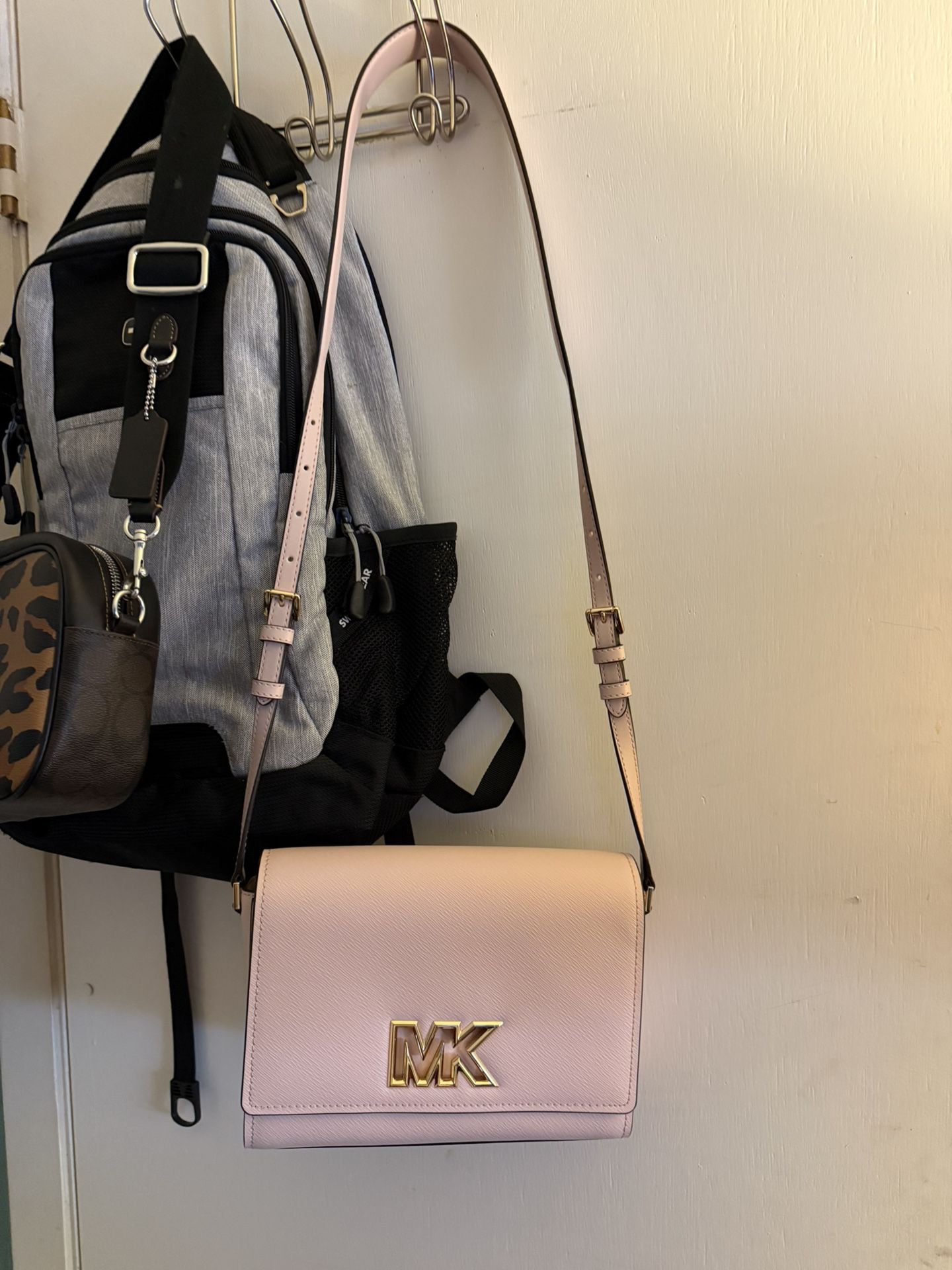 MK Blush Pink And Gold Magnetic Crossbody