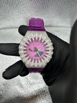 Casio G-Shock Custom Iced Out Pink Watch