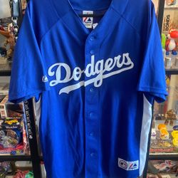 Vintage Y2K Los Angeles Dodgers Majestic Jersey Baseball MLB Sz Large 
