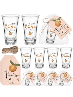 A Little Cutie Baby Shower Shot Glass Favor Set