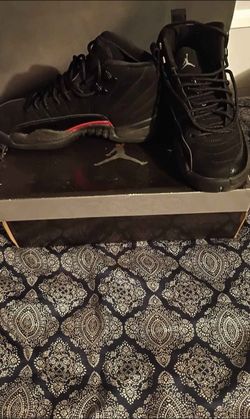 Air Jordan 12 Black High-Top Sneakers