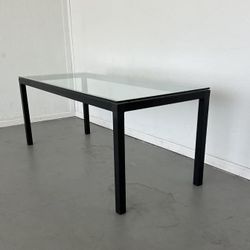 Room and Board Parsons Counter Height Table/Desk with Glass Top