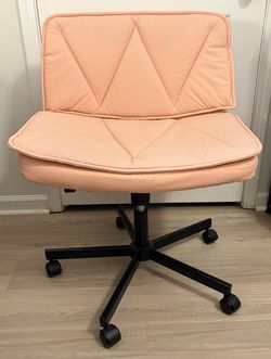 Pink Leather Criss-Cross Chair