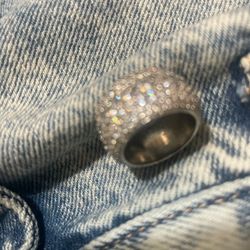 Iced Out Full Moissanite Ring 925 Silver