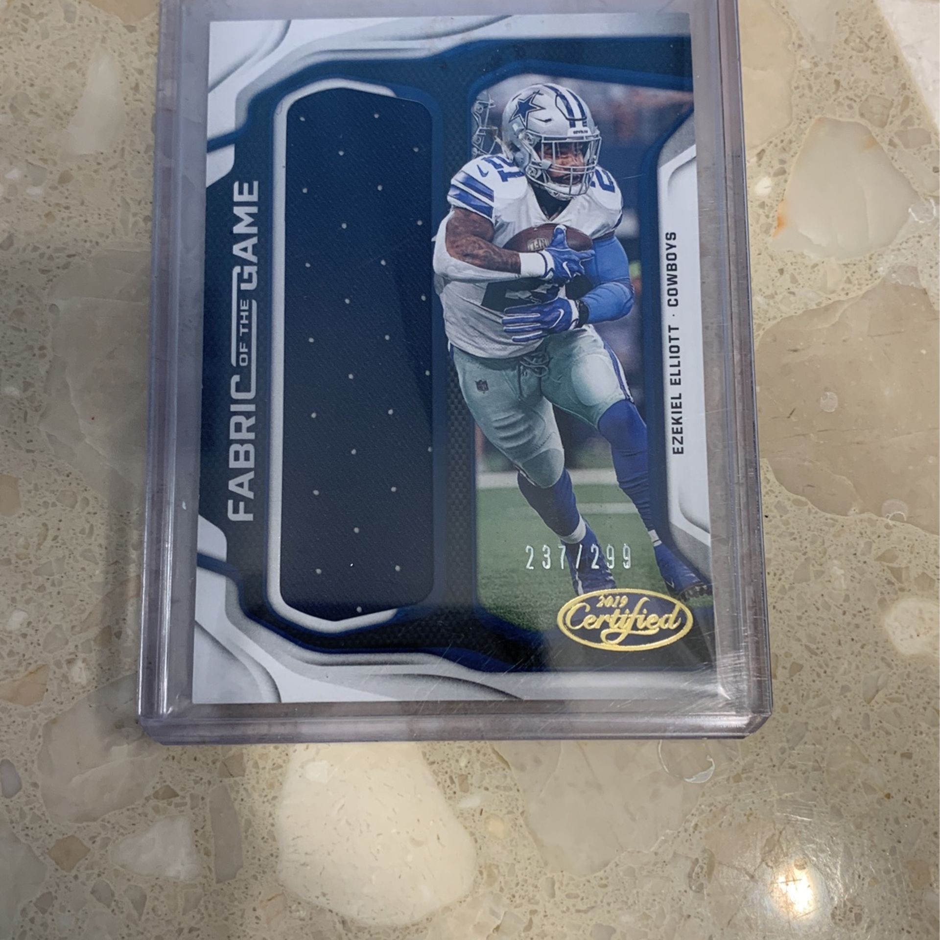 Ezekiel Elliott Game Worn Jersey Card! Numbered 237/299!