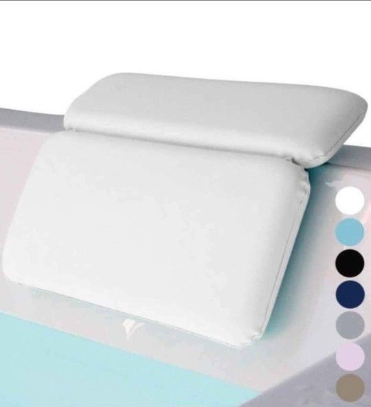 NEW! Gorilla Grip Bath Pillow for Tub, 2-panel, 14.5x11, White