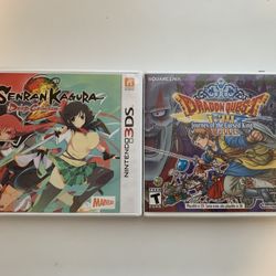 Dragon Quest viii Journey of the Cursed King and Senran Kagura 2 Deep Crimson