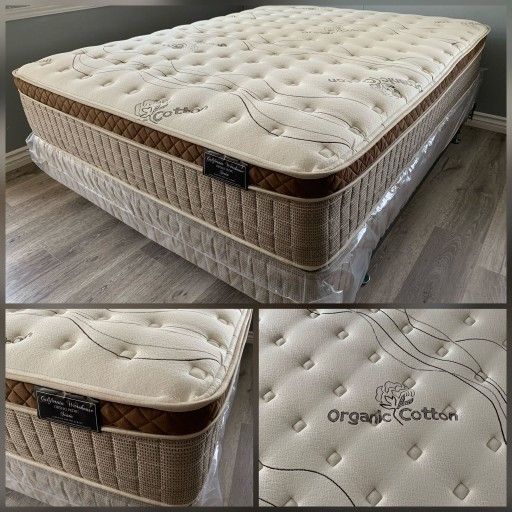 Queen Organic Cloud Edition Europillow Top 12inch Matres!!