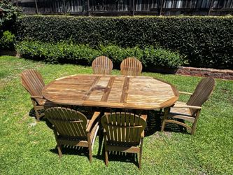 Teak table 6 chairs Kingsley Bate