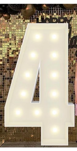 Marquee Light Up Numbers 4