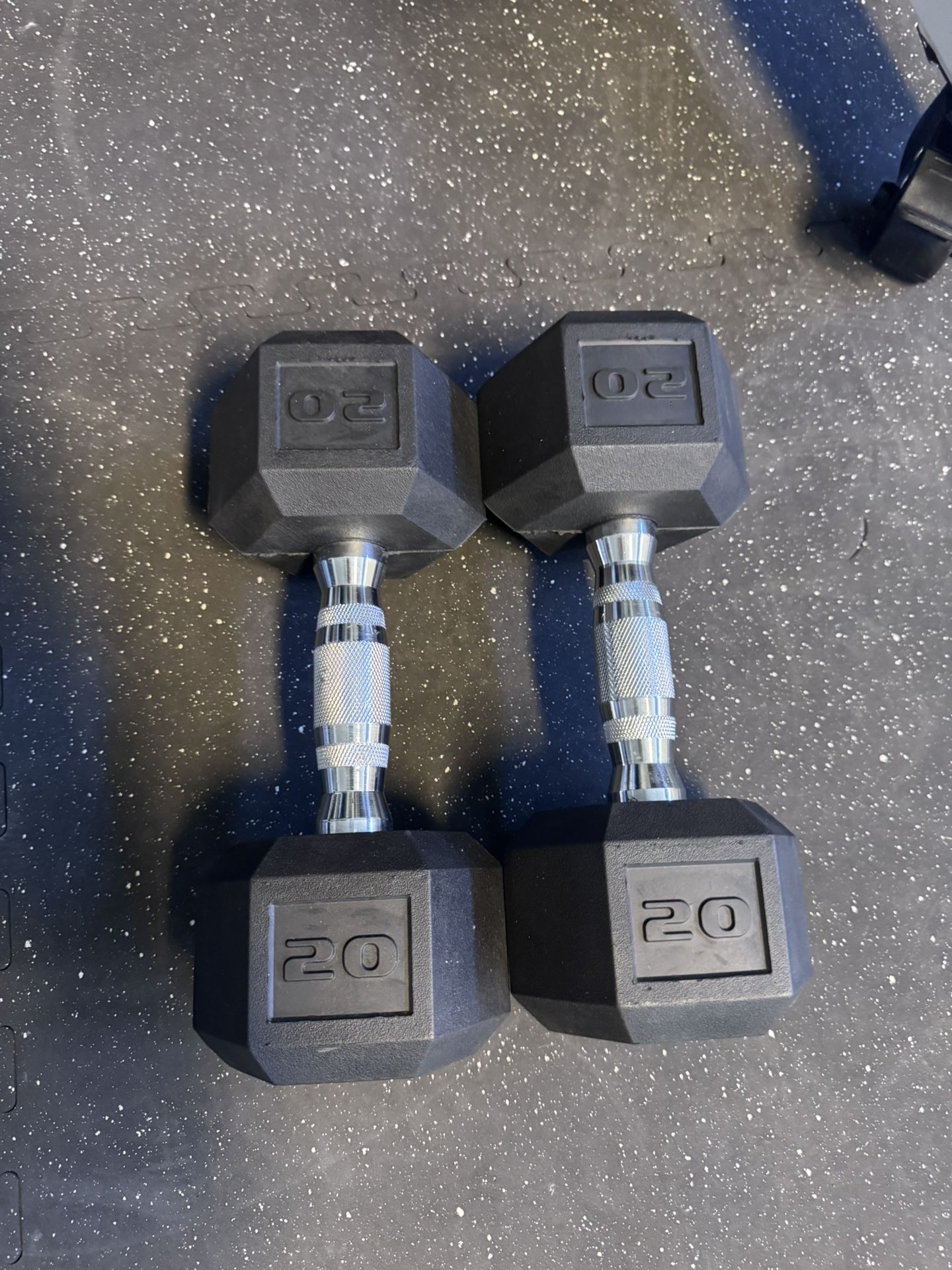 Ergonomic Handle Dumbbell Pair 20lbs Each
