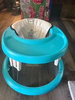 Baby Walker Teal Plastic with Padded Seat