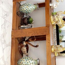 Wood Console Table Includes Cabinet!!