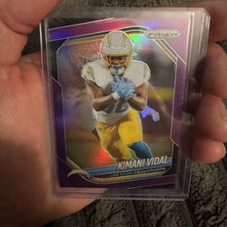 Kimani Vidal Los Angeles Chargers Numbered 106/125 Panini Prizm