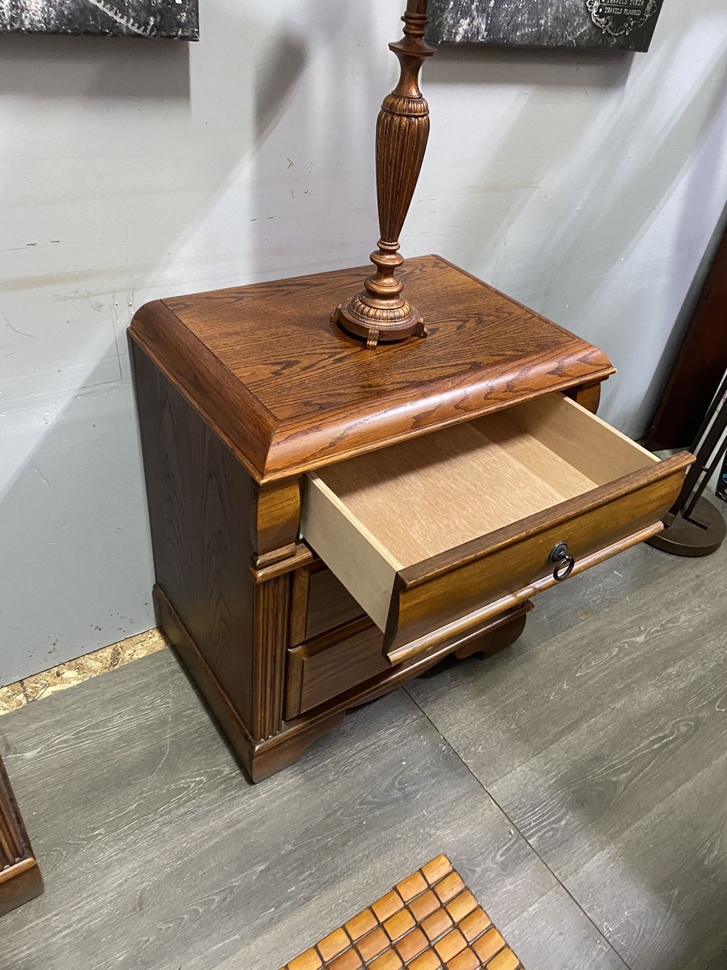 Like New Solid Wood Matching Nightstand Set Made By Blackhawk Furniture