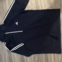 Adidas Golf French Terry Quarter Zip - Navy Size L