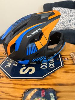RockBros Bike Helmet Black Orange Blue