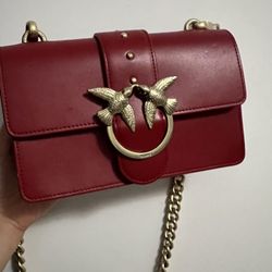 New Red Leather Bag By PINKO 