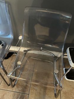 Clear plastic chairs