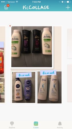 Body wash and lotion