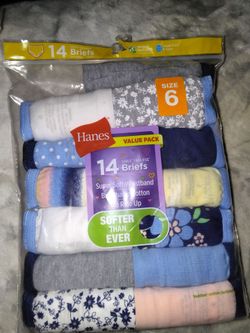 Hanes girls underwear size 6