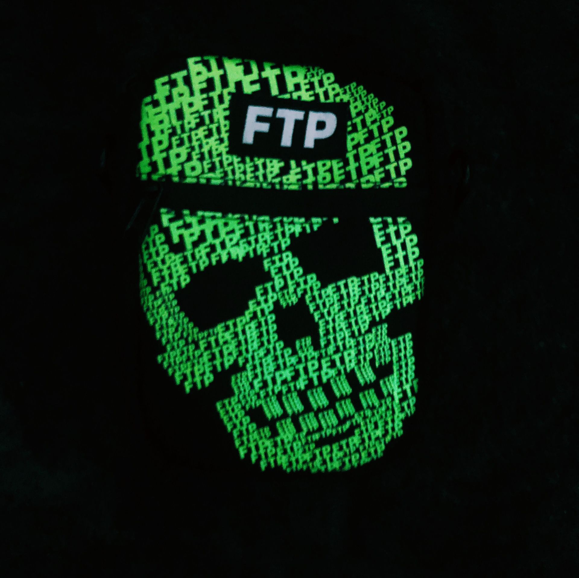 FTP Glow in the Dark Skull Side Bag Black