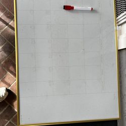 Dry erase calendar
