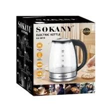 A glass electric kettle with a 2.0L capacity and 1800W high power